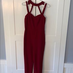 Charlotte Russe Deep Red Jumpsuit